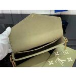 Louis Vuitton LV Women Félicie Pochette Light Khaki Cream Monogram Empreinte Embossed Grained Cowhide Leather - Bild 7