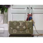Louis Vuitton LV Women Félicie Pochette Light Khaki Cream Monogram Empreinte Embossed Grained Cowhide Leather - Bild 2