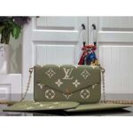 Louis Vuitton LV Women Félicie Pochette Light Khaki Cream Monogram Empreinte Embossed Grained Cowhide Leather - Bild 3