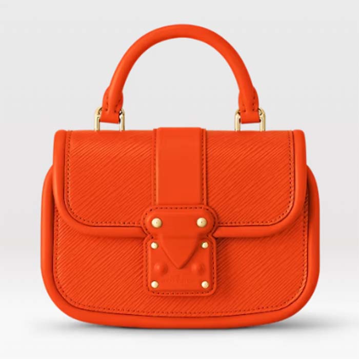 Louis Vuitton LV Women Hide Seek Orange Minnesota Epi Grained Smooth Cowhide Leather