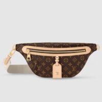 Louis Vuitton LV Women High Rise Monogram Coated Canvas Natural Cowhide Leather (3)