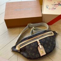 Louis Vuitton LV Women High Rise Monogram Coated Canvas Natural Cowhide Leather (3)