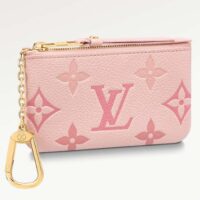 Louis Vuitton LV Women Key Pouch Pink Monogram Empreinte Embossed Supple Grained Cowhide Leather (1)