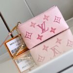 Louis Vuitton LV Women Key Pouch Pink Monogram Empreinte Embossed Supple Grained Cowhide Leather - immagine 2