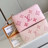 Louis Vuitton LV Women Key Pouch Pink Monogram Empreinte Embossed Supple Grained Cowhide Leather (1)