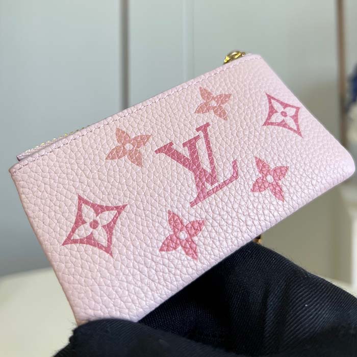 Louis Vuitton LV Women Key Pouch Pink Monogram Empreinte Embossed Supple Grained Cowhide Leather (3)