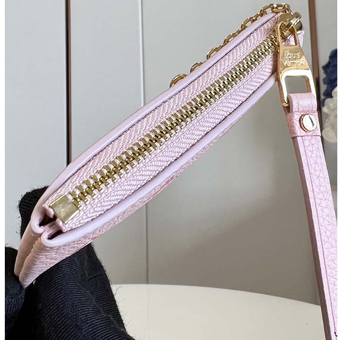 Louis Vuitton LV Women Key Pouch Pink Monogram Empreinte Embossed Supple Grained Cowhide Leather (5)