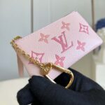 Louis Vuitton LV Women Key Pouch Pink Monogram Empreinte Embossed Supple Grained Cowhide Leather - immagine 3