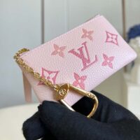 Louis Vuitton LV Women Key Pouch Pink Monogram Empreinte Embossed Supple Grained Cowhide Leather (1)