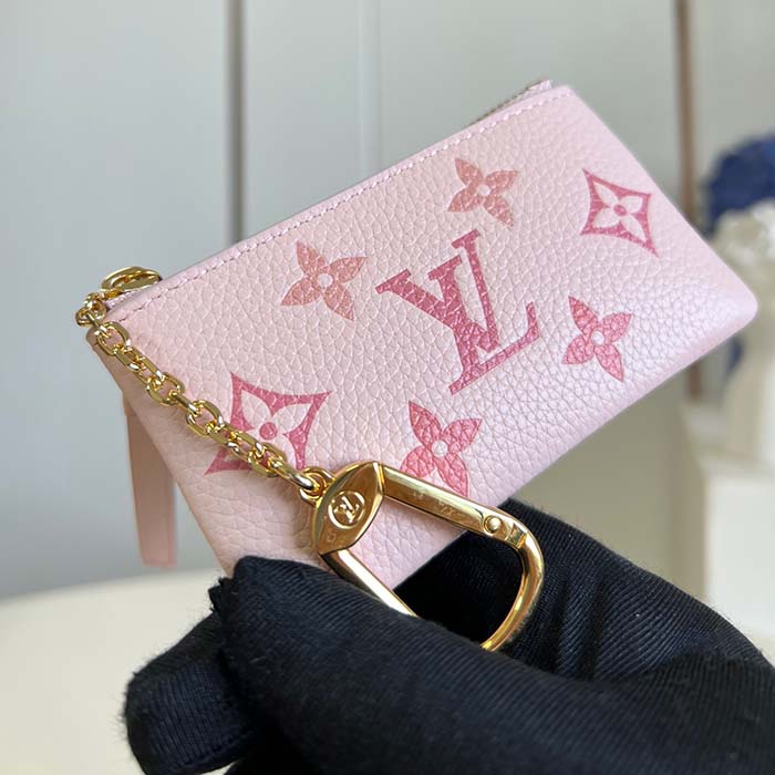 Louis Vuitton LV Women Key Pouch Pink Monogram Empreinte Embossed Supple Grained Cowhide Leather (7)