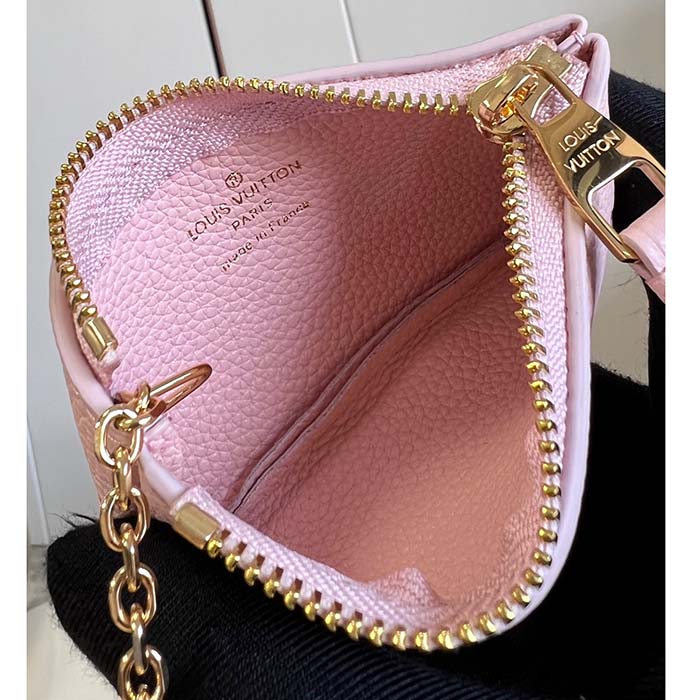 Louis Vuitton LV Women Key Pouch Pink Monogram Empreinte Embossed Supple Grained Cowhide Leather (8)