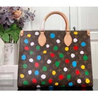 Louis Vuitton LV Women LV x YK OnTheGo MM​ Monogram Coated Canvas 3D Painted Dots Print (5)