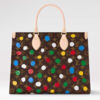 Louis Vuitton LV Women LV x YK OnTheGo MM​ Monogram Coated Canvas 3D Painted Dots Print (5)
