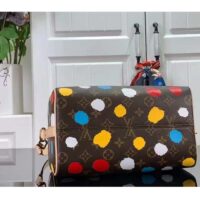 Louis Vuitton LV Women LV x YK Speedy Bandoulière 25 Monogram Coated Canvas 3D Painted Dots Print (13)