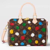 Louis Vuitton LV Women LV x YK Speedy Bandoulière 25 Monogram Coated Canvas 3D Painted Dots Print (13)