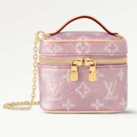 Louis Vuitton LV Women Micro Vanity Pink Monogram Coated Canvas Natural Cowhide-Leather (1)