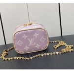 Louis Vuitton LV Women Micro Vanity Pink Monogram Coated Canvas Natural Cowhide-Leather - Image 5