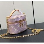 Louis Vuitton LV Women Micro Vanity Pink Monogram Coated Canvas Natural Cowhide-Leather - Image 3