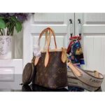 Louis Vuitton LV Women Neverfull BB Beige Monogram Coated Canvas Natural Cowhide Leather - Imagen 5