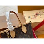 Louis Vuitton LV Women Neverfull BB Peony Pink Monogram Coated Canvas Natural Cowhide Leather - Image 9