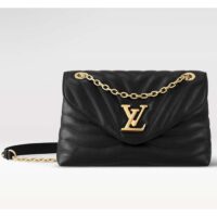 Louis Vuitton LV Women New Wave Chain Bag GM Black Quilted Smooth Calf Leather (11)