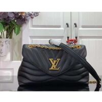 Louis Vuitton LV Women New Wave Chain Bag GM Black Quilted Smooth Calf Leather (11)