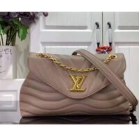 Louis Vuitton LV Women New Wave Chain Bag GM Dark Taupe Quilted Smooth Calf Leather (12)