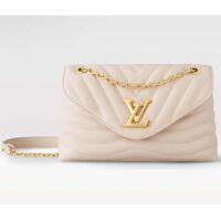 Louis Vuitton LV Women New Wave Chain Bag GM Ivory Quilted Smooth Calf Leather