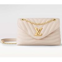 Louis Vuitton LV Women New Wave Chain Bag GM Ivory Quilted Smooth Calf Leather (6)