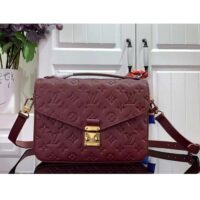 Louis Vuitton LV Women Pochette Métis Wine Red Monogram Empreinte Embossed Grained Cowhide Leather (9)