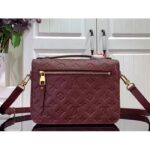 Louis Vuitton LV Women Pochette Métis Wine Red Monogram Empreinte Embossed Grained Cowhide Leather - Image 3
