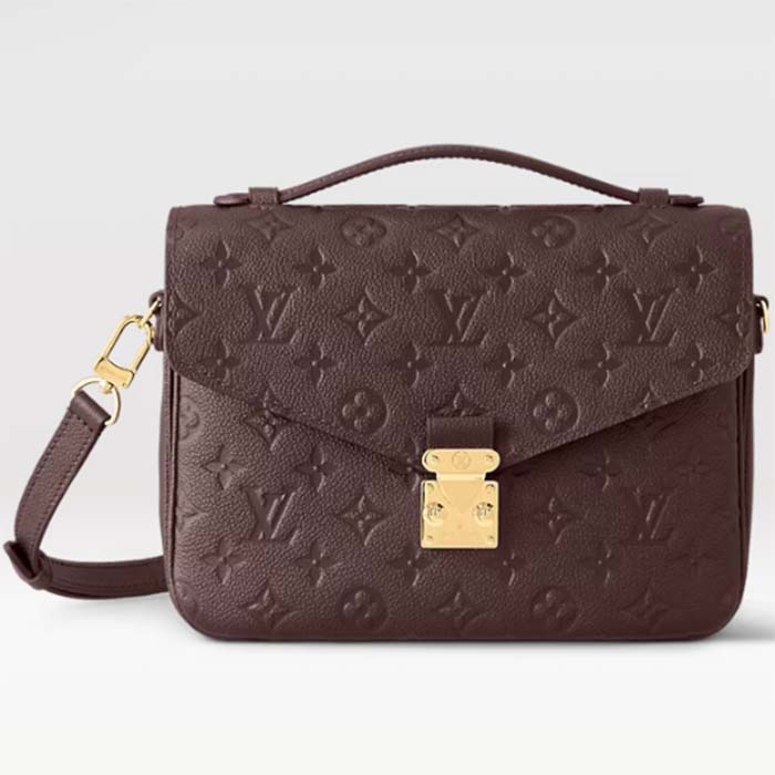 Louis Vuitton LV Women Pochette Métis Wine Red Monogram Empreinte Embossed  Grained Cowhide Leather - LULUX