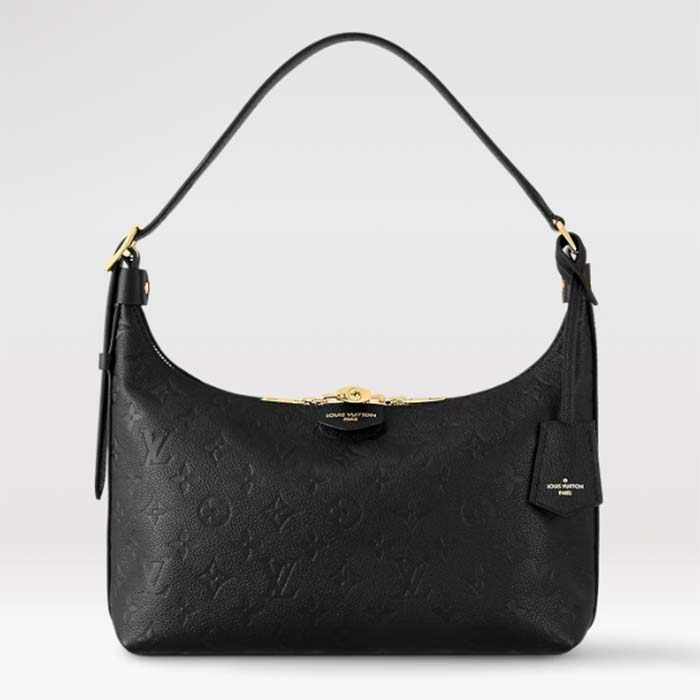 Louis Vuitton LV Women Sac Sport Crème Black Embossed Supple Grained Cowhide Leather