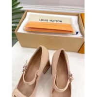 Louis Vuitton LV Women Shake Pump Nude Pink Patent Calf Leather Lambskin 8.5 CM Heel (2)