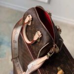 Louis Vuitton LV Women Speedy Bandoulière 20 Handbag Pink Orange Monogram Coated Canvas - immagine 6