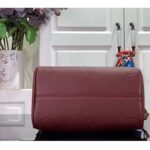 Louis Vuitton LV Women Speedy Bandoulière 25 Wine Red Monogram Empreinte Embossed Grained Cowhide Leather - Imagen 5