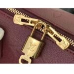 Louis Vuitton LV Women Speedy Bandoulière 25 Wine Red Monogram Empreinte Embossed Grained Cowhide Leather - Imagen 7