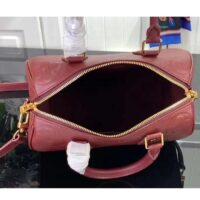 Louis Vuitton LV Women Speedy Bandoulière 25 Wine Red Monogram Empreinte Embossed Grained Cowhide Leather (1)