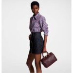 Louis Vuitton LV Women Speedy Bandoulière 25 Wine Red Monogram Empreinte Embossed Grained Cowhide Leather - Imagen 11