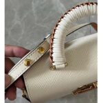 Louis Vuitton LV Women Twist MM Beige White Brown Grained Leather Cowhide – Bild 8
