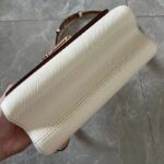 Louis Vuitton LV Women Twist MM Beige White Brown Grained Leather Cowhide – Bild 5
