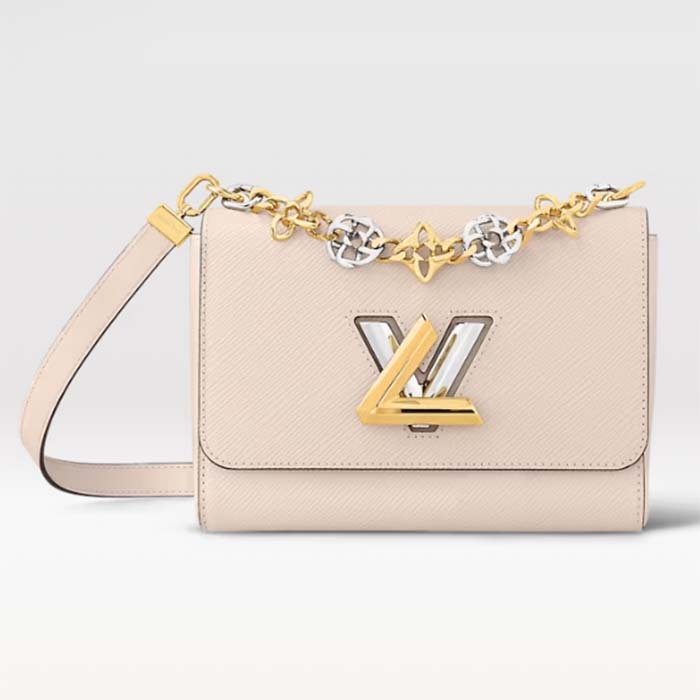 Louis Vuitton LV Women Twist MM Quartz Epi Grained Leather Cowhide Lock