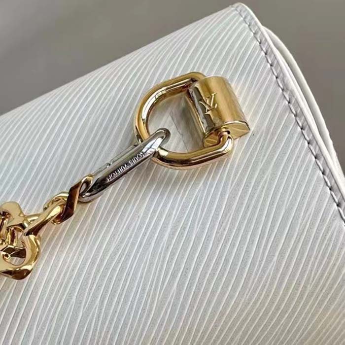 Louis Vuitton LV Women Twist MM Quartz Epi Grained Leather Cowhide Lock (5)