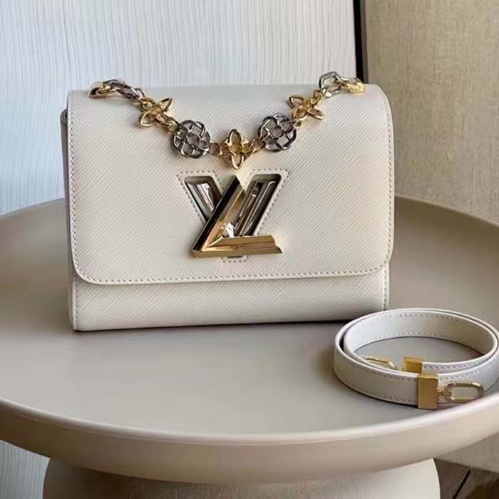 Louis Vuitton LV Women Twist MM Quartz Epi Grained Leather Cowhide Lock (6)
