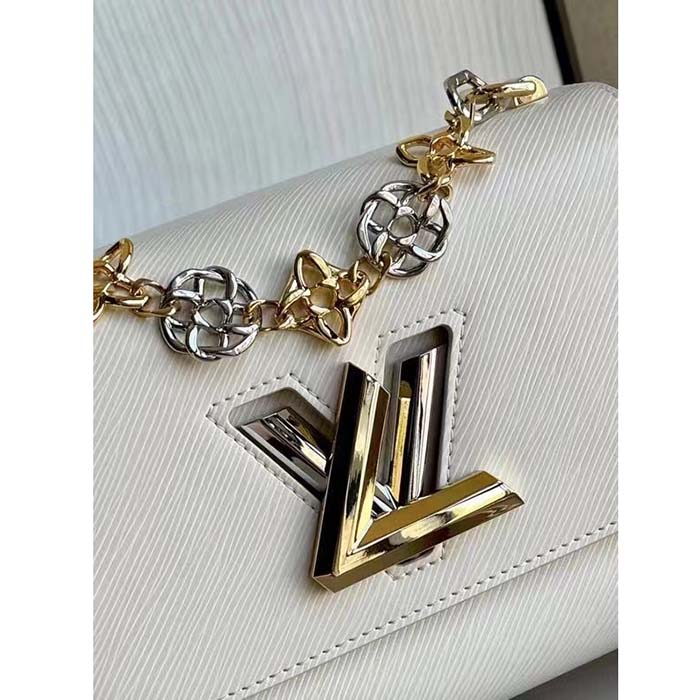 Louis Vuitton LV Women Twist MM Quartz Epi Grained Leather Cowhide Lock (8)
