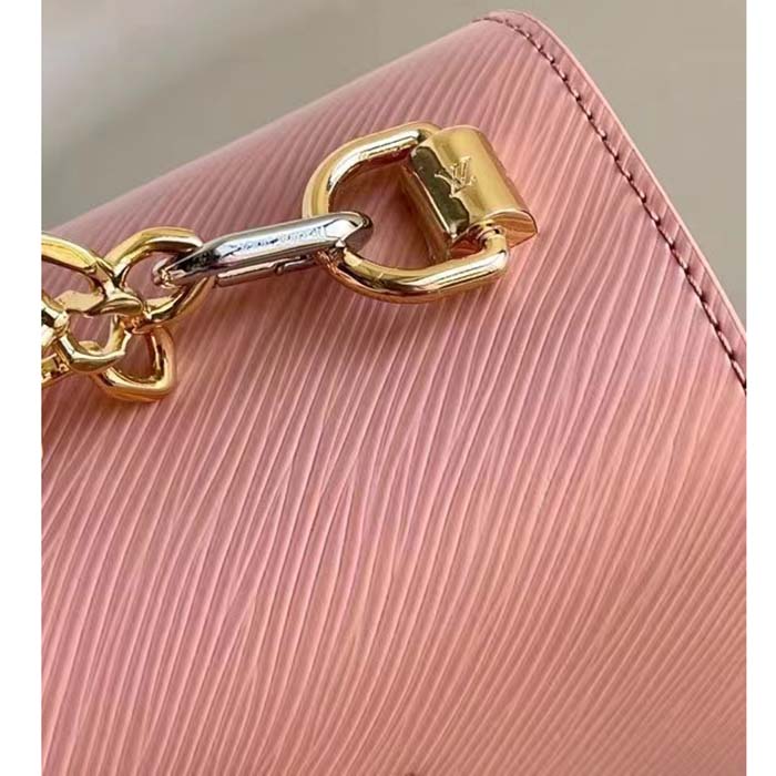 Louis Vuitton LV Women Twist PM Pink Epi Grained Leather Cowhide Lock (5)