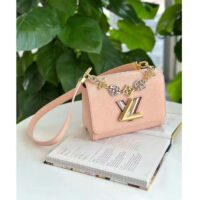 Louis Vuitton LV Women Twist PM Pink Epi Grained Leather Cowhide Lock (2)