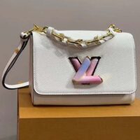 Louis Vuitton LV Women Twist PM Quartz White Epi Grained Cowhide Leather (5)