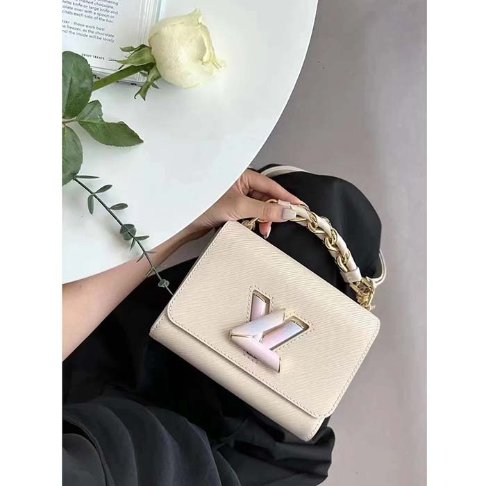 Louis Vuitton LV Women Twist PM Quartz White Epi Grained Cowhide Leather (3)