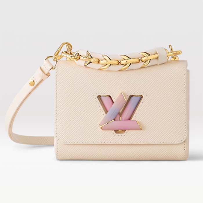 Louis Vuitton LV Women Twist PM Quartz White Epi Grained Cowhide Leather